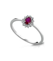 Anello Lelune Donna LELUNE DIAMONDS in Oro bianco Rubino LDRNRB16006 - LDRNRB16006